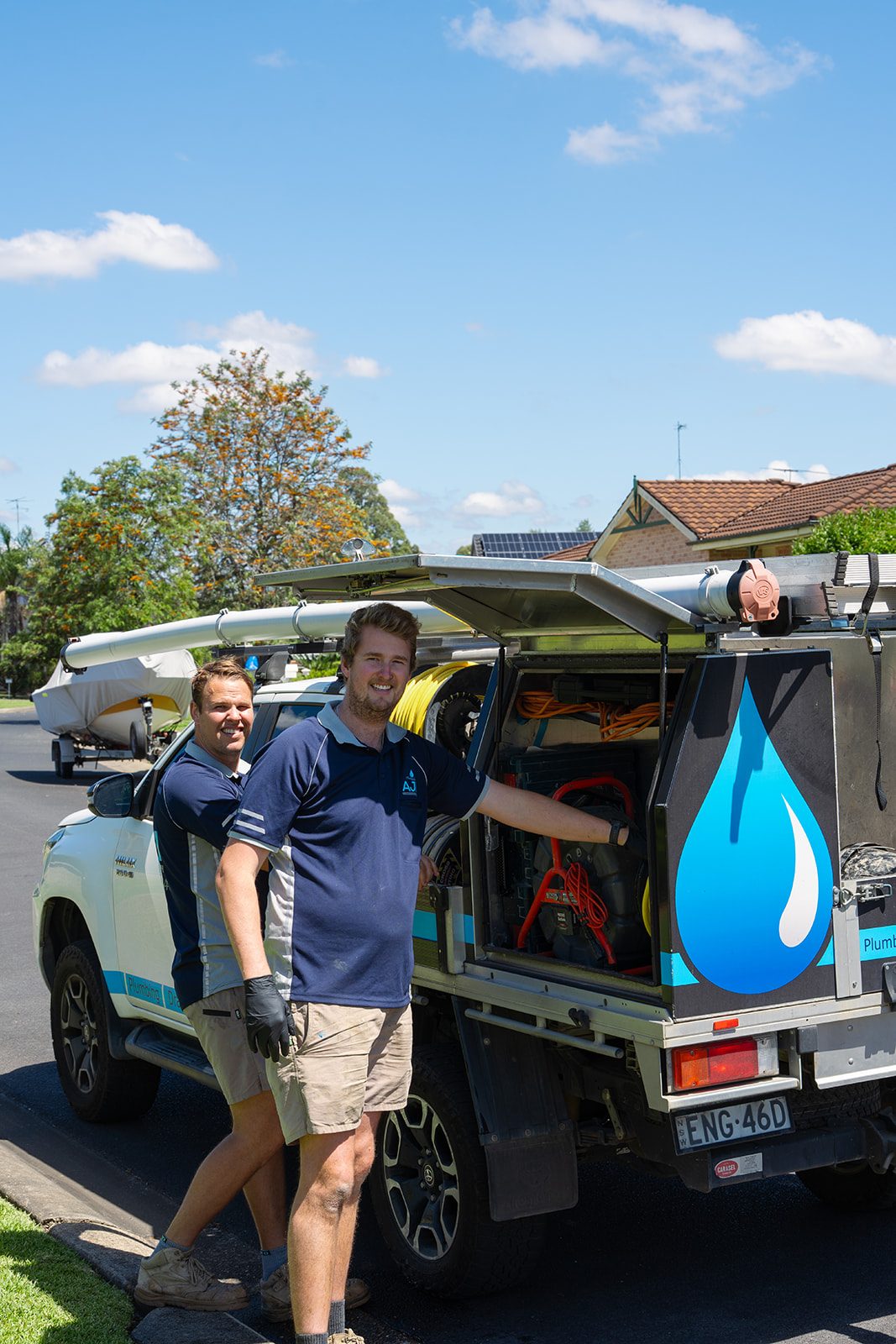 Aaron at the open van