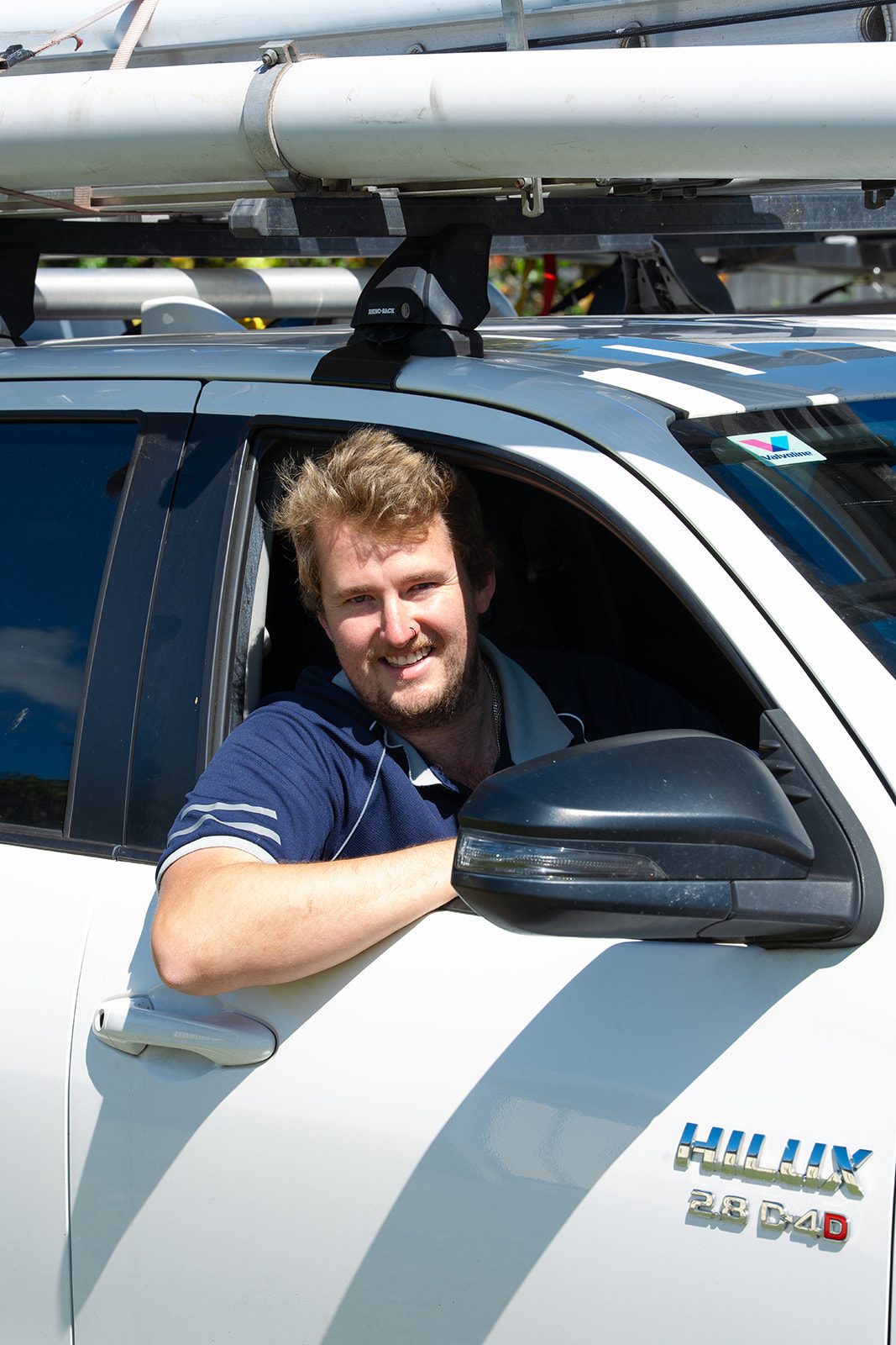 Aaron in the AJM ute